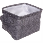 Коробка для хранения вещей с ручками «ВЕСТА», цвет серый, 20*16*12см