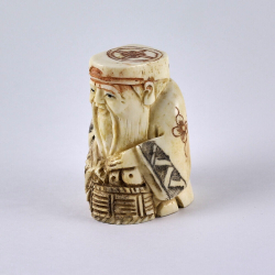 Нэцкэ Дзюродзин с корзиной карпов