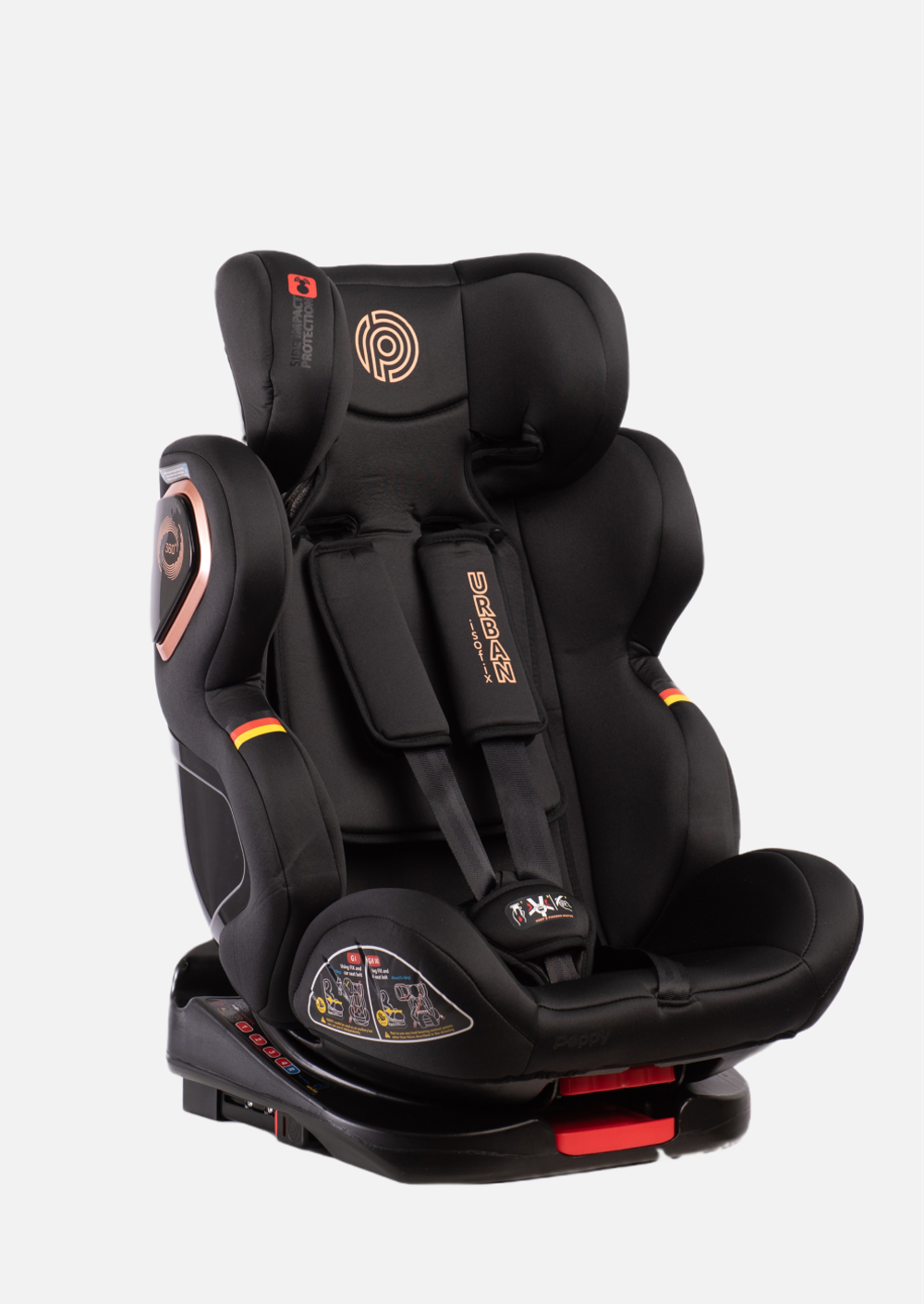 Peppy Автокресло Urban Isofix Gold black черный/золотой 0-36