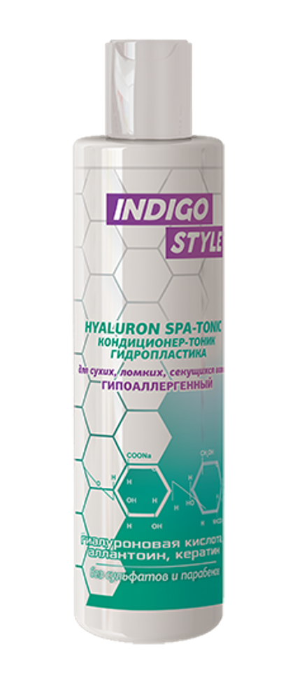 Indigo Style Hyaluron Кондиционер-тоник, гидропластика волос, для сухих, ломких волос, 200 мл