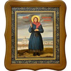 Параскева Кочнева Мученица. Икона на холсте. В киоте 15 х 18 см.