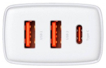 Зарядное устройство Baseus Compact 2U+C 30W USB Type-C, USB белый