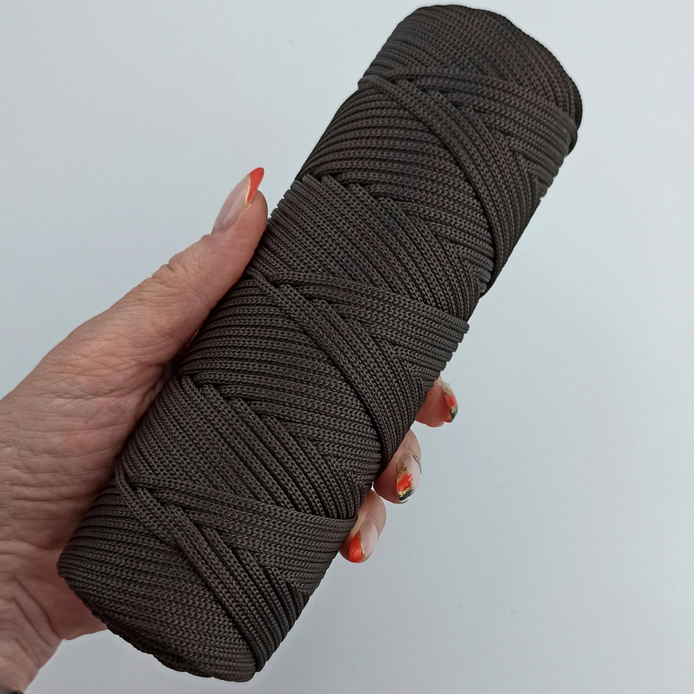 Полиэфирный шнур круглый 3 мм Коричневый