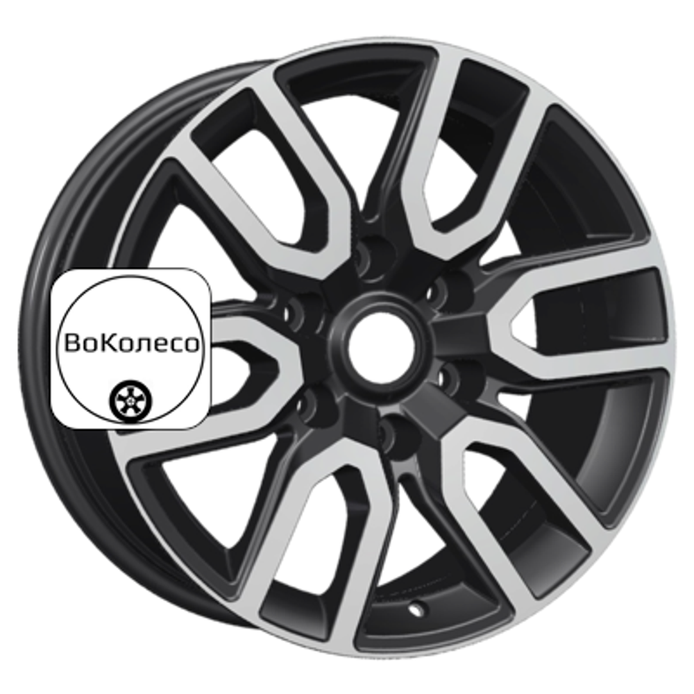 8x17/6x139,7 ET46 D67,1 KHW1723 (Pajero) Black-FP Khomen Wheels