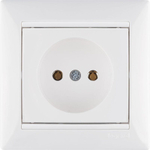 Розетка 1-м СП Valena 16А IP21 без заземл. на винтах механизм бел. IEK 774416