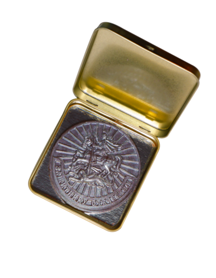 Десертный шоколад ручной работы "Георгий победоносец" 40гр