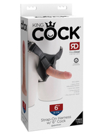 Страпон King Cock Strap on Harness with 6" Cock - Flesh Pipedream 562121PD