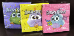 Салфетки Angri Birds 33х33  3-сл "Коллекция" (20л/12уп) МИКС (Коктейль+Капкейк+Подарки)