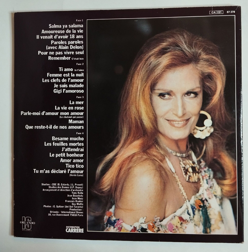 Винтажная виниловая пластинка LP Dalida Et Dieu Crea Dalida (France 1978)