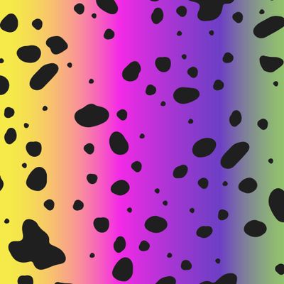 Bright rainbow dalmatian