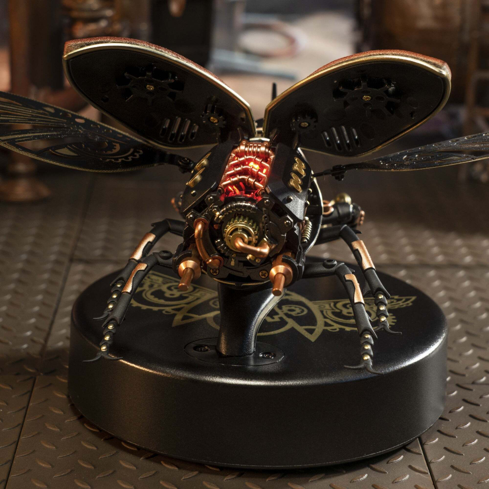 Жук-носорог (Rhinoceros Beetle) MI01 от ROKR - Конструктор, сборная механическая модель, 3D пазл, для интерьера