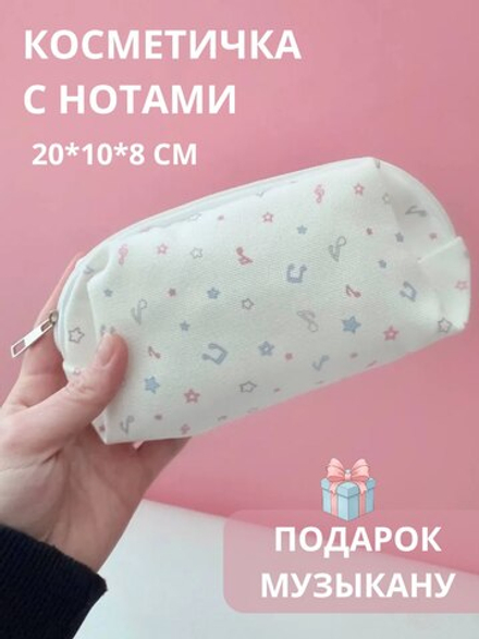 Пенал-косметичка "Нотки цветные"