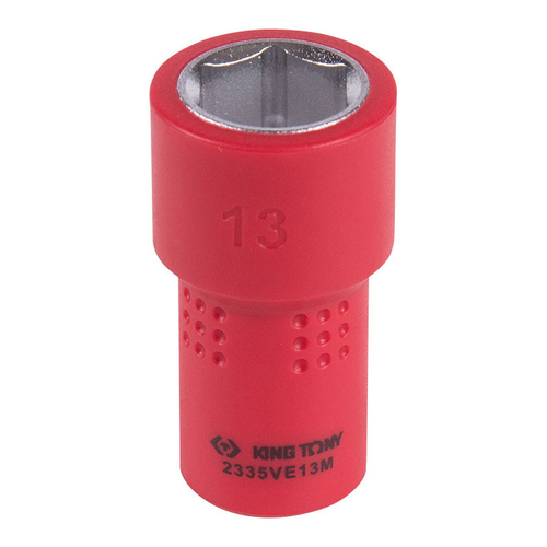 KING TONY (2335VE13M) Головка торцевая диэлектрическая шестигранная 1/4", 13 мм