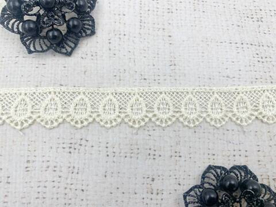 Кружево плетеное, ш. 2-2,2 см, молочный