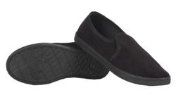 Тапочки вельветовые ПВХ, черные