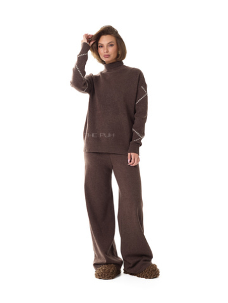 Костюм трикотажный шоколадного цвета