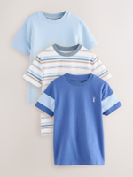 Футболка для мальчика Next E45-239, 3 шт., Синий, Кремовый
