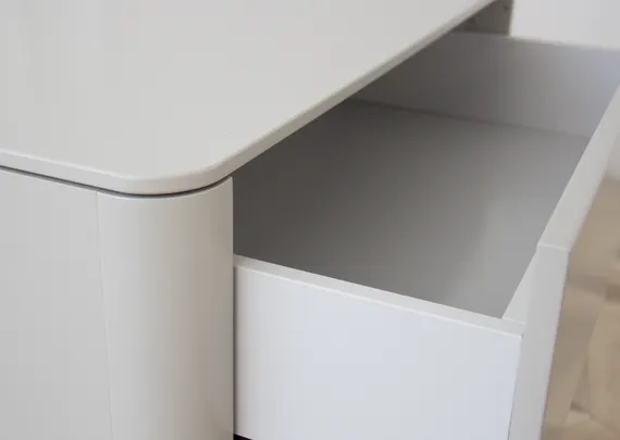 Комод Tammi 3 ящика ширина 90 см (серо-бежевый)