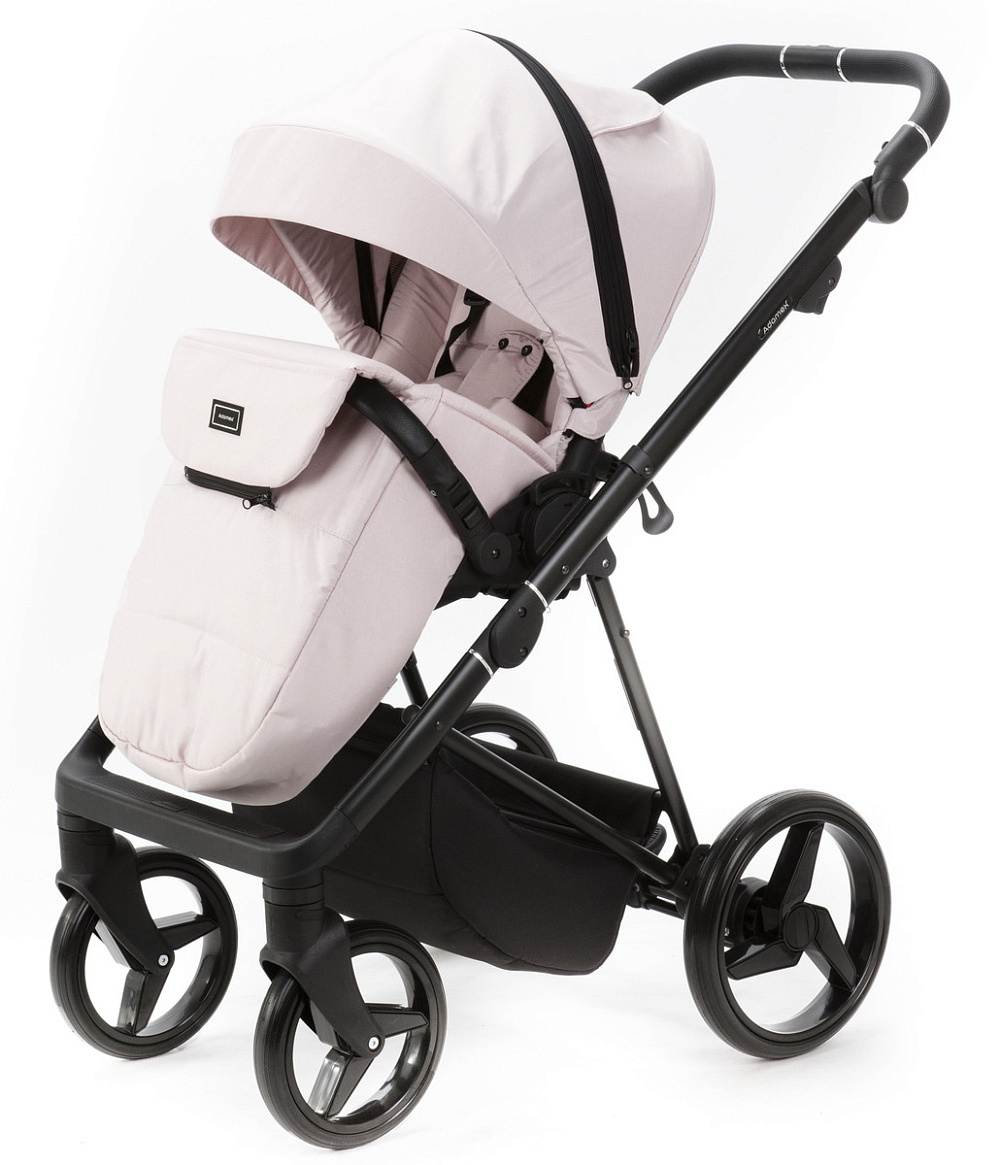 Детская коляска Adamex Blanc 2 в 1 BL-PS78 LUX (СВ.РОЗОВЫЙ + СВ.РОЗОВАЯ КОЖА)