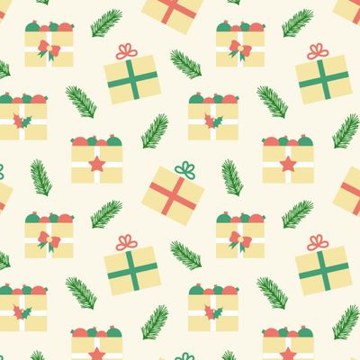 Новогодний узор с подарками New Year Gift Pattern