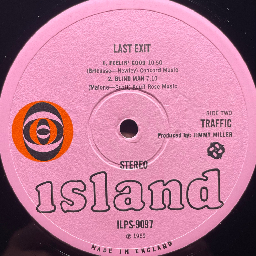 Traffic ‎– Last Exit (Англия 1969г.)