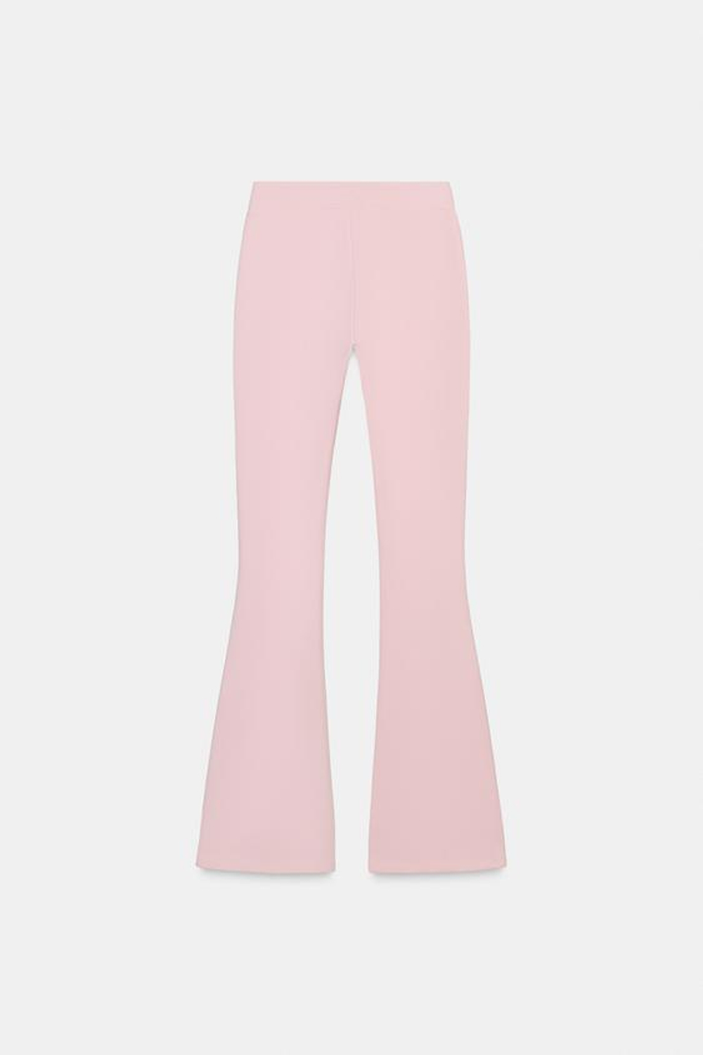 ZARA БРЮКИ FLARE ИЗ ИНТЕРЛОКА, РОЗОВЫЙ