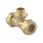 Тройник латунь 15Aх1/2"х15 обжим/НР STAHLMANN STML1501/215BEF