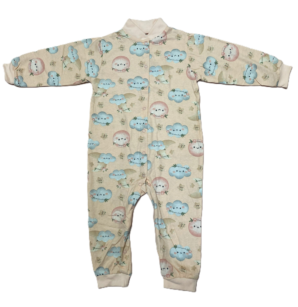 Комбинезон без ножек на кнопках из кулирки (100% хлопок) на рост 92 см