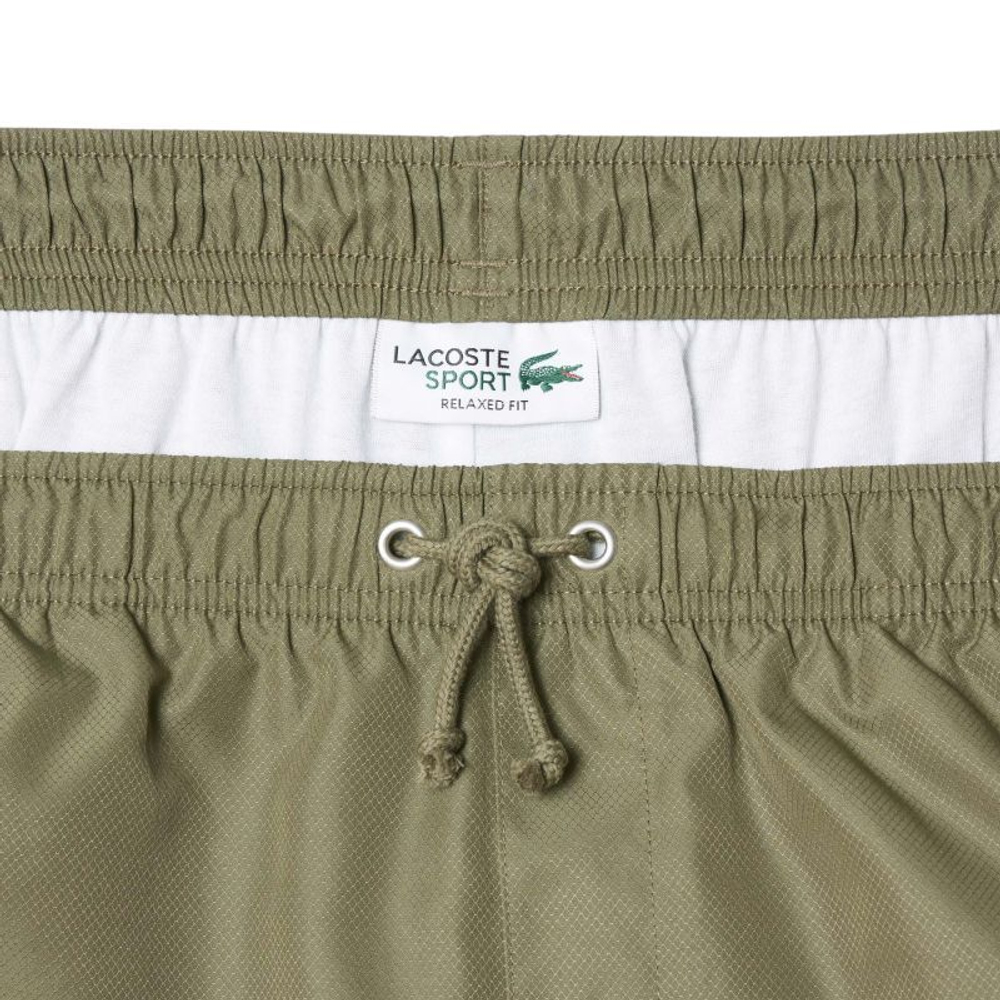 Теннисные шорты Lacoste Lightweight Diamond Taffeta Sport - khaki green