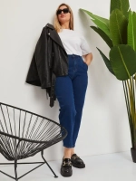 Джинсы с высокой посадкой мом фит бананы