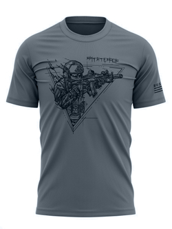 Футболка с принтом Барс «Антитеррор» (Grey)