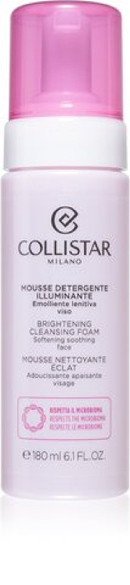 Collistar Brightening Cleansing Foam - очищающая пенка с эффектом осветления и разглаживания кожи /   180  ml  / GTIN 8015150219143