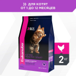 Eukanuba Kitten Healthy Start сбалансиованный сухой корм для котят 2 кг
