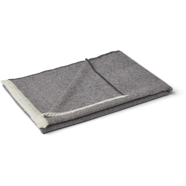 Плед 130х200 Natures Collection Sidsley Herringbone Dark Grey темно-серый