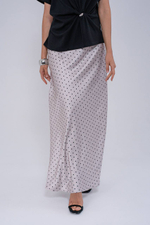 Юбка в горошек в макси длине из вискозного шелка