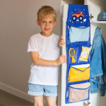 Кармашки для детского сада на липучке. Машинка