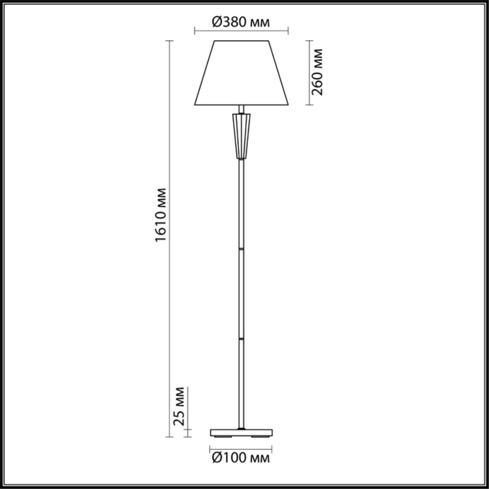 3733/1F LN Торшер E27 1*60Вт IP20 NEOCLASSI