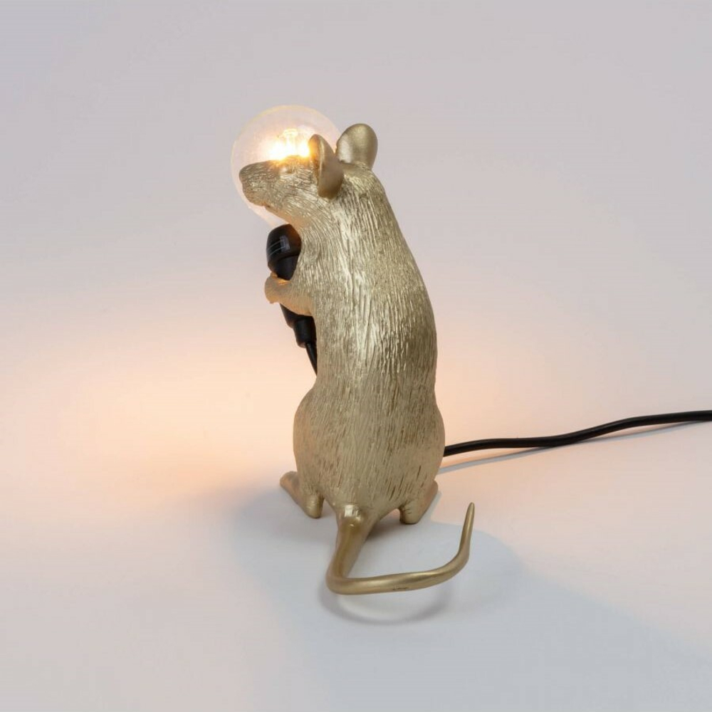 Настольная лампа Mouse Lamp Sitting GOLD USB 15231