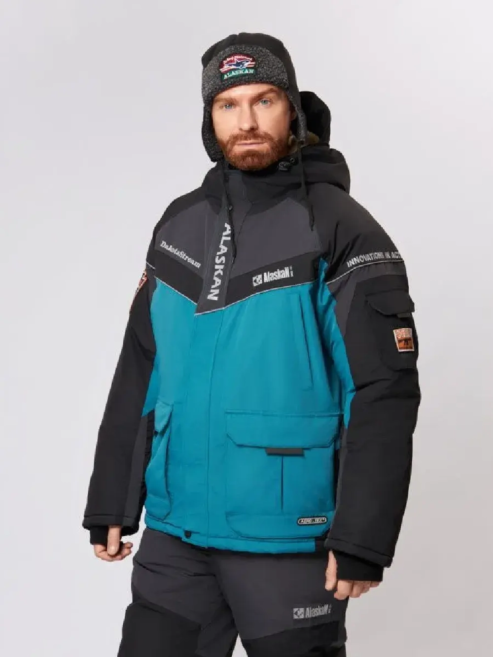 Костюм зимний Alaskan Dakota Stream XL зеленый/серый/черный (куртка+ полукомбинезон)