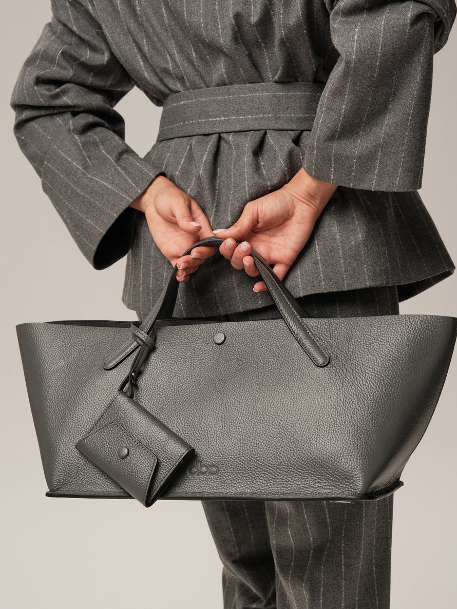 Женская кожаная сумка DBR 31136 мышиный