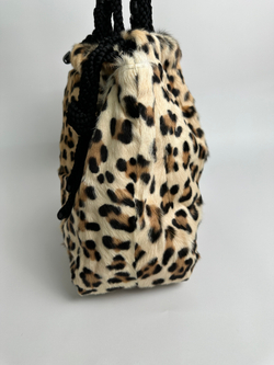 Сумка Miu Miu brown leopard fur tote bag black beige