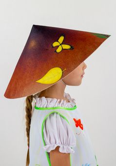 Как сделать шляпу или корону с цветами из бумаги