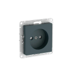 ATLASDESIGN РОЗЕТКА без заземления со шторками, 16А, мех., быстрозажим. клем., ИЗУМРУД