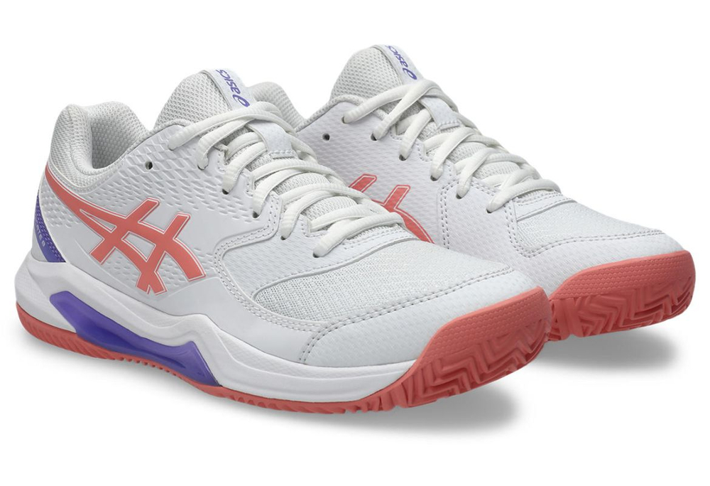 Женские кросовки для Padel Asics Gel-Dedicate 8 Padel - white/guava