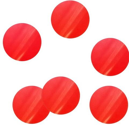 Конфетти "Круги красный" бумажные 3 см 500 г