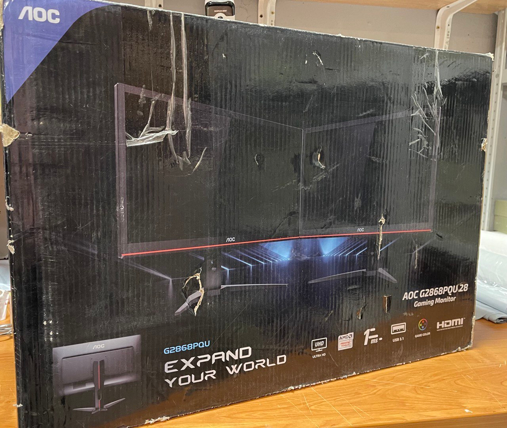 Монитор AOC 28" G2868PQU [60Hz, 3840x2160, TN, 1 ms GtG, 300 cd/m², 170/160, HDR Ready, FreeSync, Tilt, HAS, Swivel, D-Sub, HDMI , DisplayPort