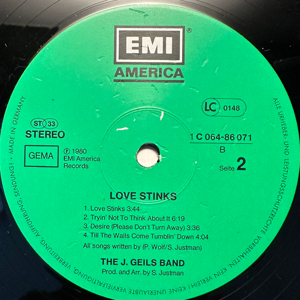 The J. Geils Band - Love Stinks (Германия 1980г.)