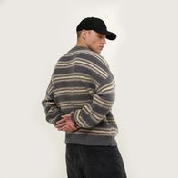 Свитер КУЛЬТУРА Furry stripes, серый