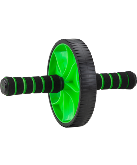 Ролик для пресса RL-103 с неопреновыми ручками, черный/зеленый