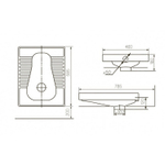 Чаша Генуя керамическая "Унитаз Напольный" (Rosa) (+сифон в комплекте)